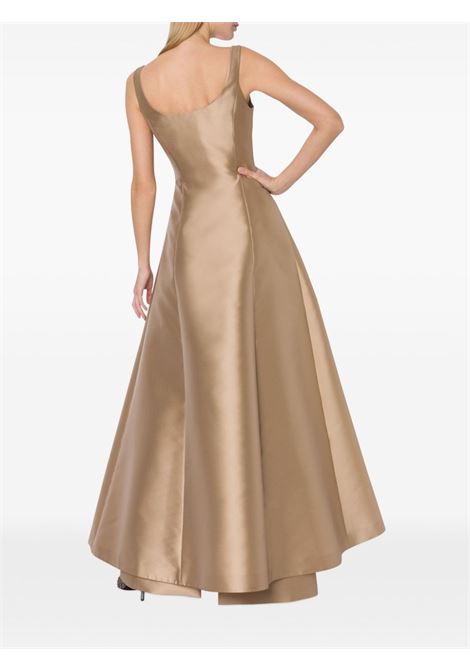 Beige Sleeveless Flared Gown Alberta Ferretti Women Alberta